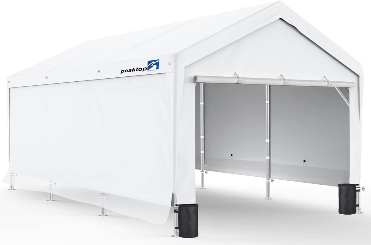 10x20ft Heavy Duty Carport with Adjustable Heights U8151