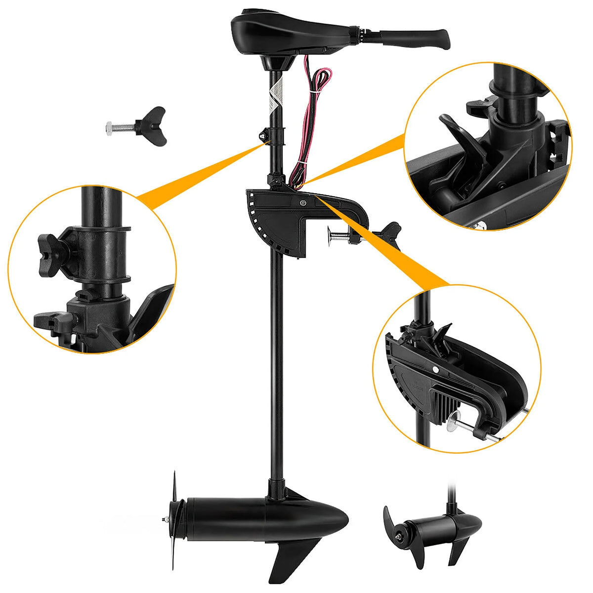 46lbs Freshwater Transom Mounted Trolling Motor 36 Shaft L4183