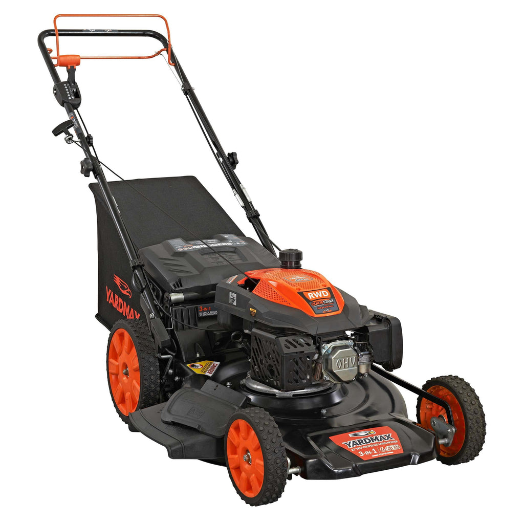 22 in. 201cc 6 Speed RWD 3-in-1 Gas Self Propelled Lawn Mower Y21451