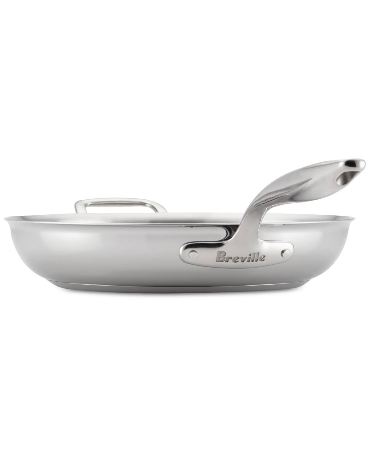 12.5x22 Clad Stainless Steel Fry Pan with Helper Handle X6888