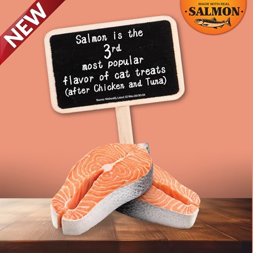 Salmon Creamy Cat Treats with Green Tea Extract & Taurine, 0.5 oz, 60 Tubes W4697