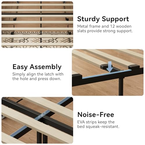 Full Size Velvet Upholstered Platform Bed Frame with 4 Storage Drawers X6688
