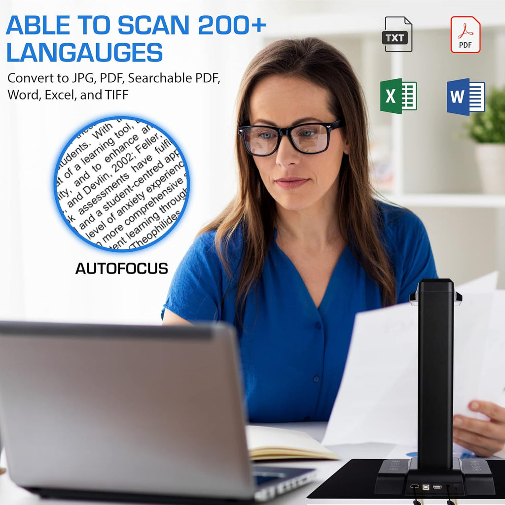 20MP Portable Overhead Document Camera Scanner N517