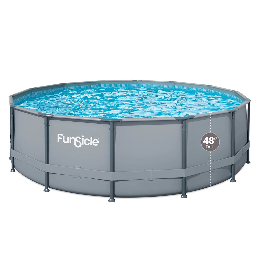 16 ft Round Above Ground Swimming Frame Pool B4375