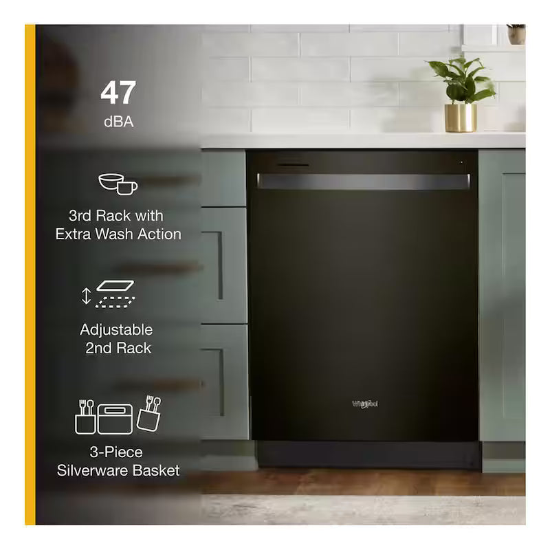 Black Stainless Dishwasher with 3rd Rack N42463