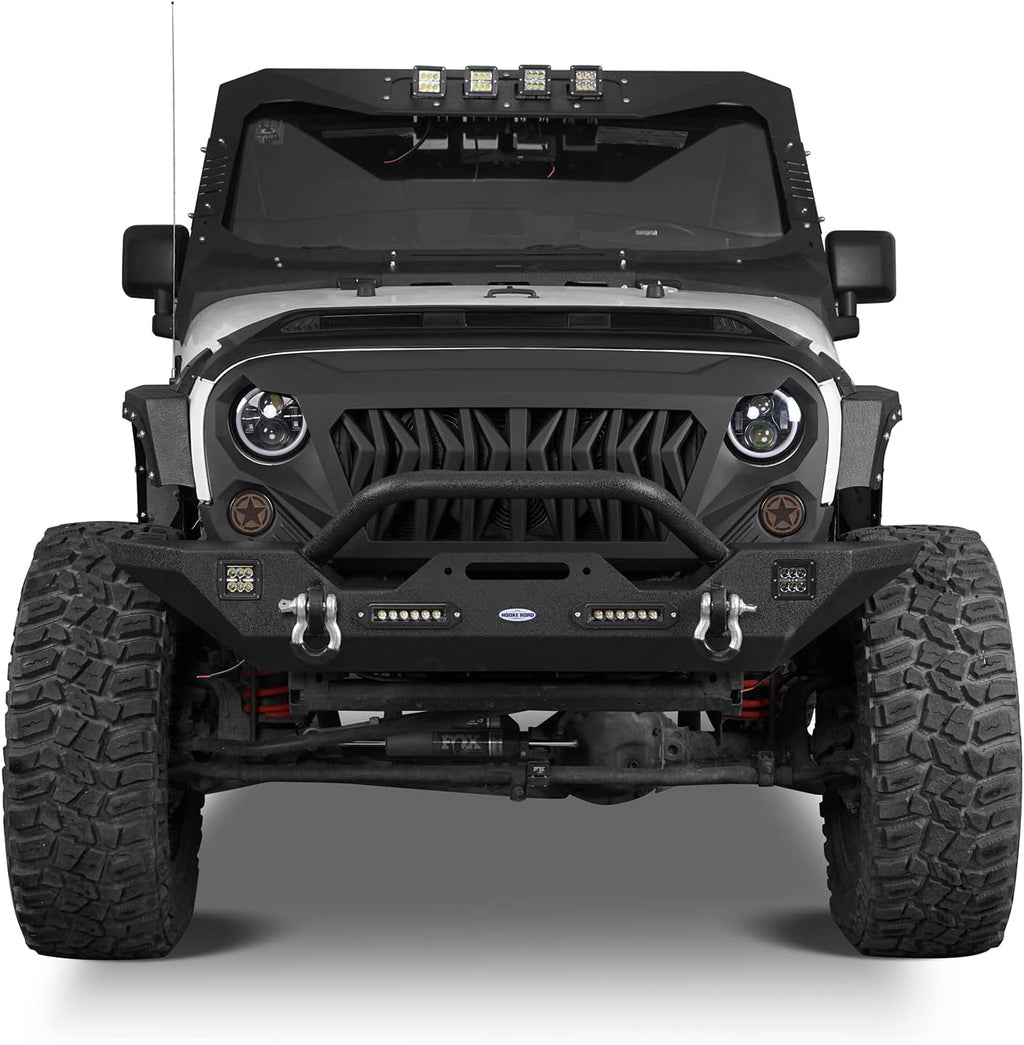 Rear Bumper with Spare Tire Carrier and Front Bumper Combo P254