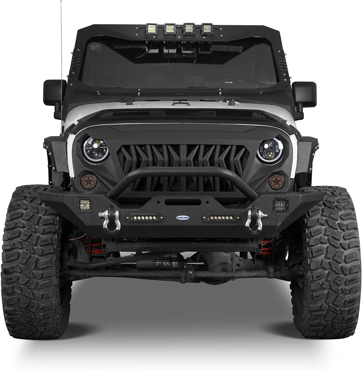 Rear Bumper with Spare Tire Carrier and Front Bumper Combo P254