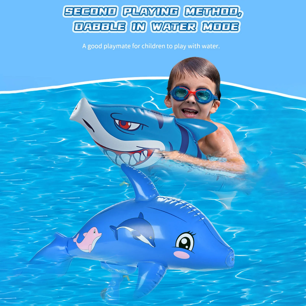 Blue Dolphin Inflatable Animal Shaped Hammer M344648