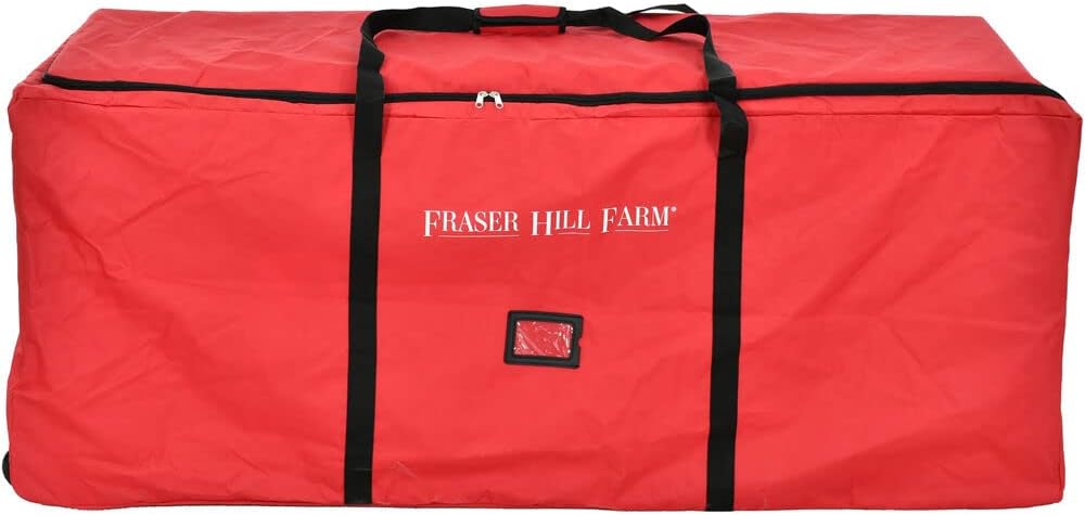 36 Inches Diameter Red Canvas Christmas Wreath Storage Bag T266