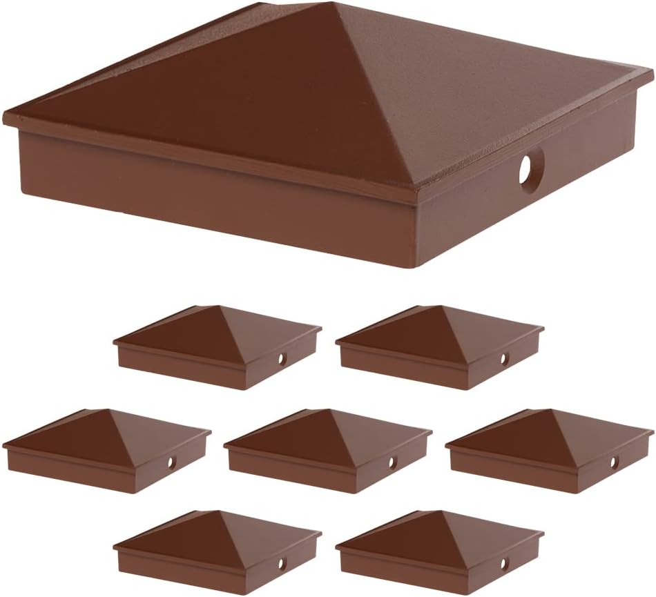 Black 12 Pack Aluminum Pyramid Post Cap Cover F24123