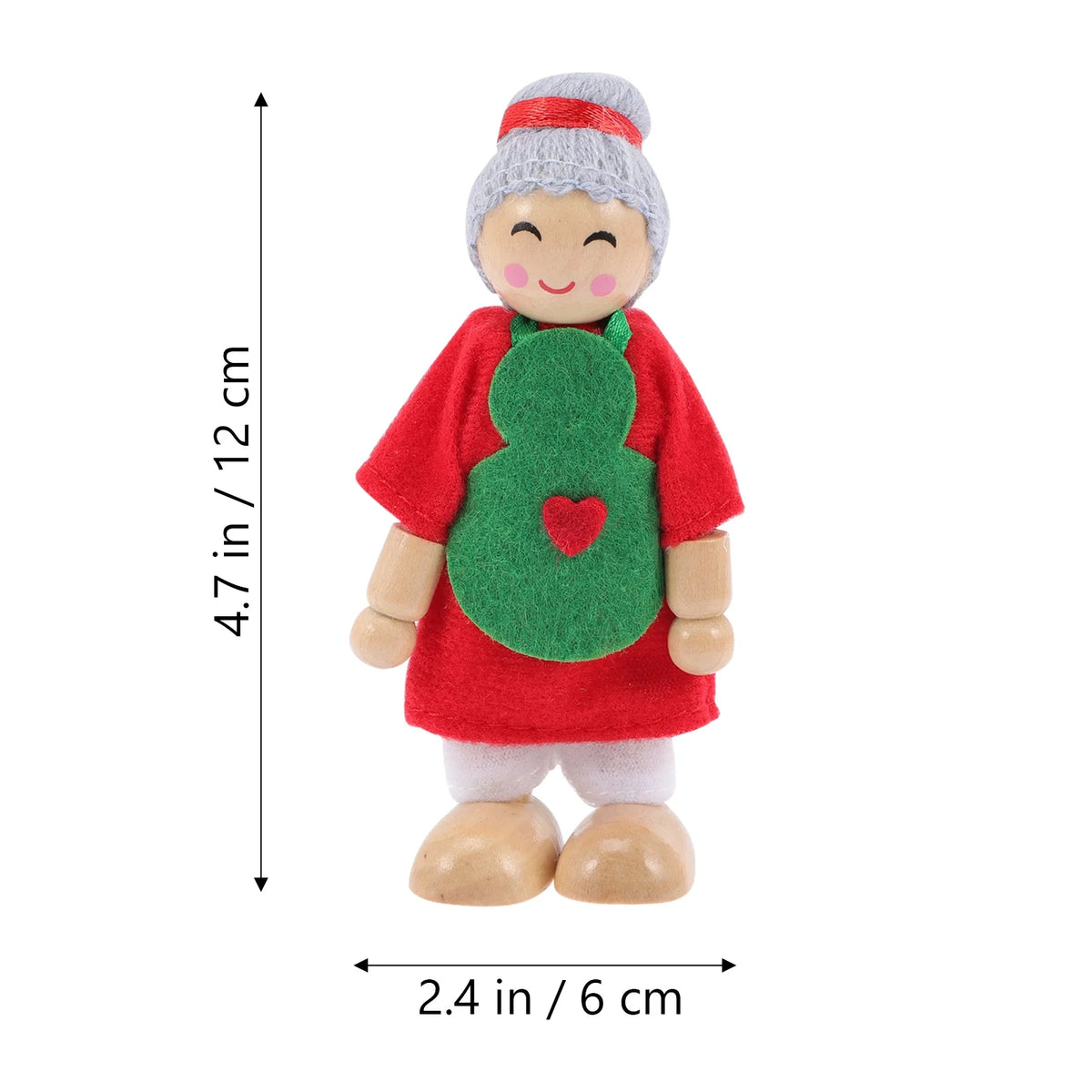 28 pcs Wooden Doll Playset F5600