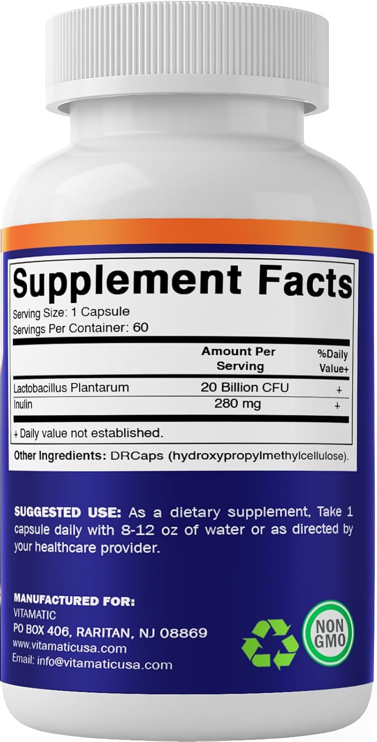 20 Billion per Capsule 60 Count Lactobacillus Plantarum DR Capsule K1711