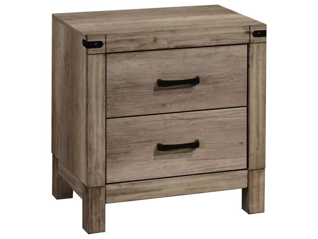 Light Grey Wood Finish King Size 6pc Bedroom Set V76534