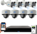 16 Channel 4K NVR 8MP H.265+ Color Night Vision Smart AI Security Camera System 4 x Dome 4 x Bullet Waterproof PoE IP Camera B557