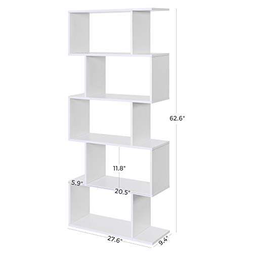 Ebony Black 5-Tier Bookshelf Q8446