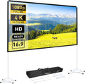 120 inch 16:9 4K Portable Projector Screen with Stand and Carry Bag S707711