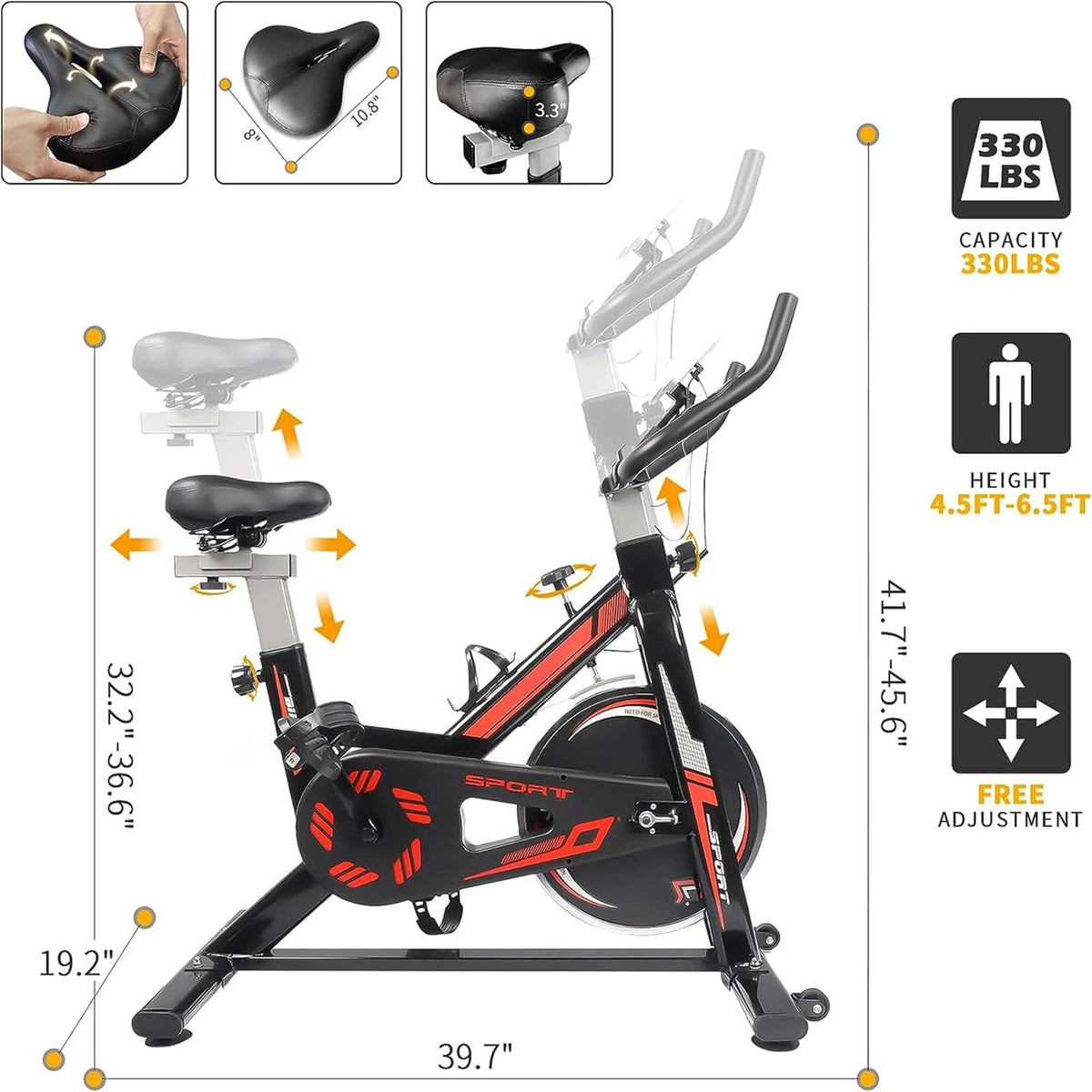 Exercise Stationary Bike with LCD Monitor S495