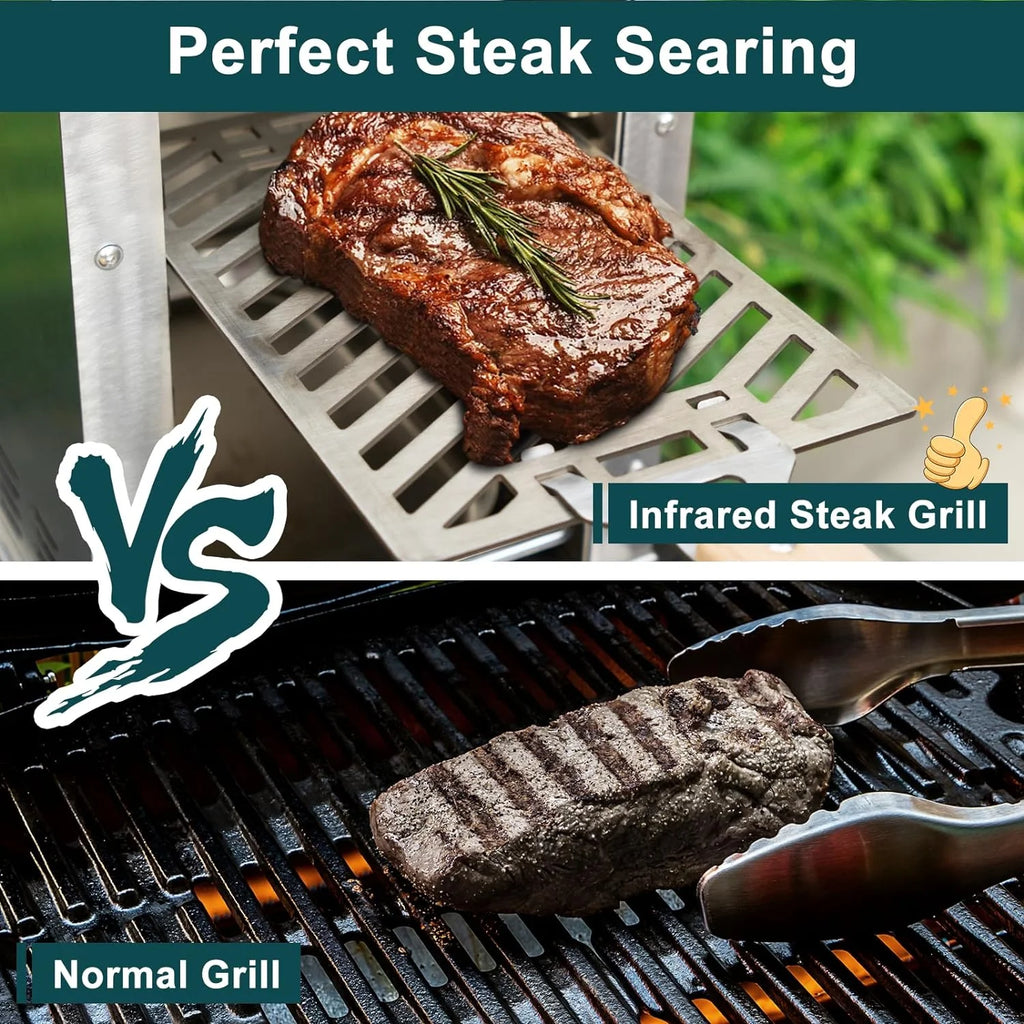 1500℉ Portable Propane Gas Grill with Infrared Technology C478521