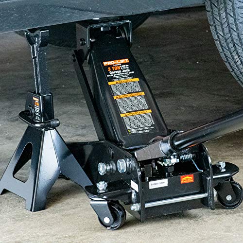 3 Ton Heavy Duty Floor Jack Jack Stands Creeper Combo Black C56822