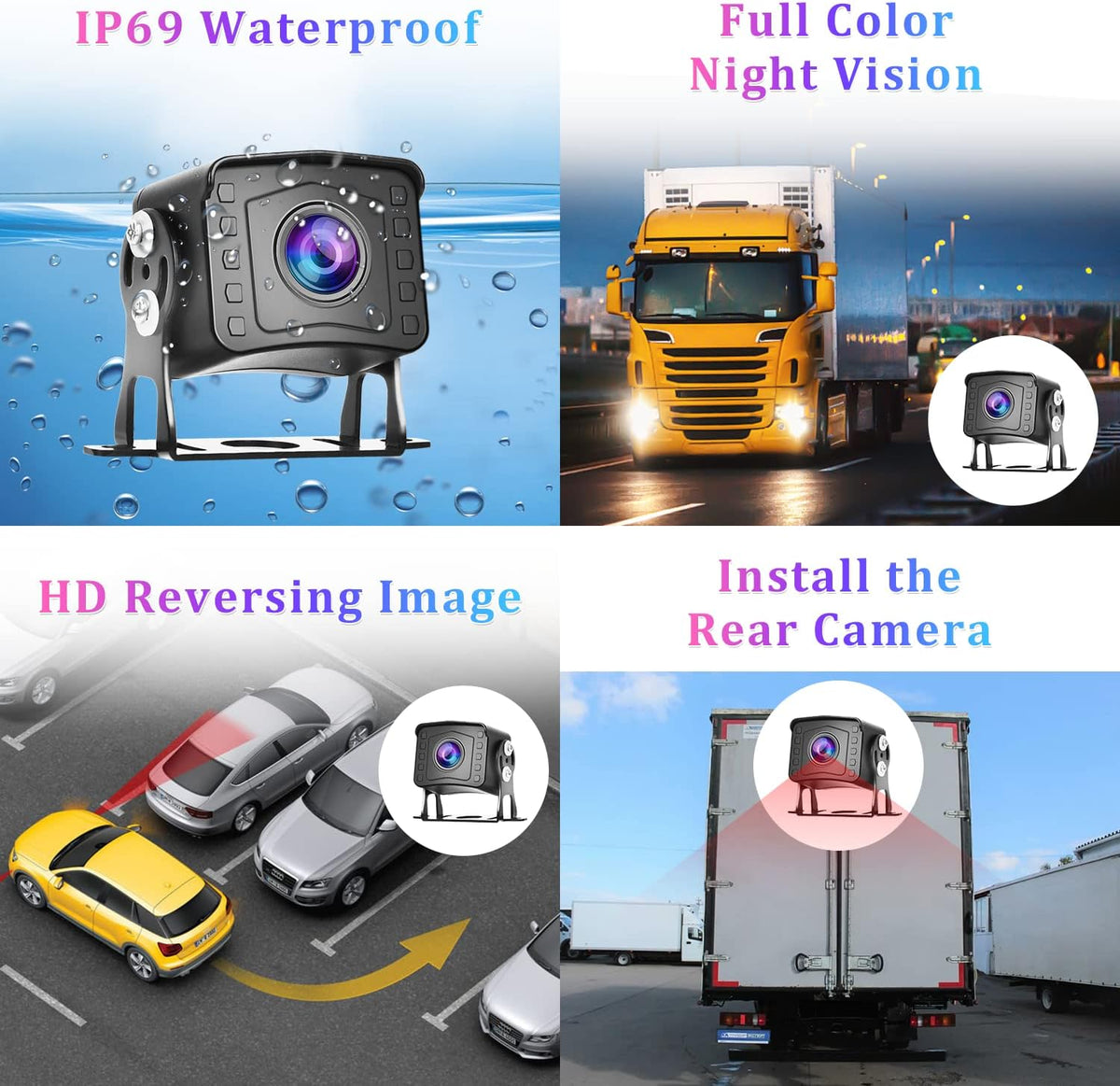 9 inch AHD 1080P Wired Backup Camera with Monitor Kit X26102