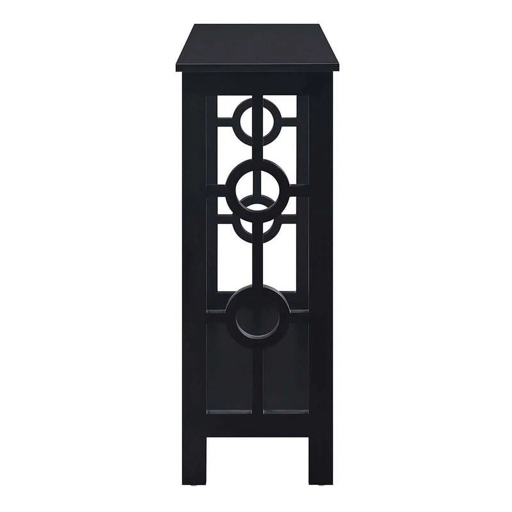 Black Wood Console Table J504