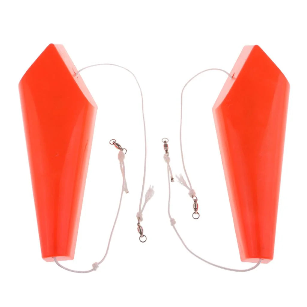 1 Pair Splashing Float Trolling Board Planer Fishing Slippers N69209