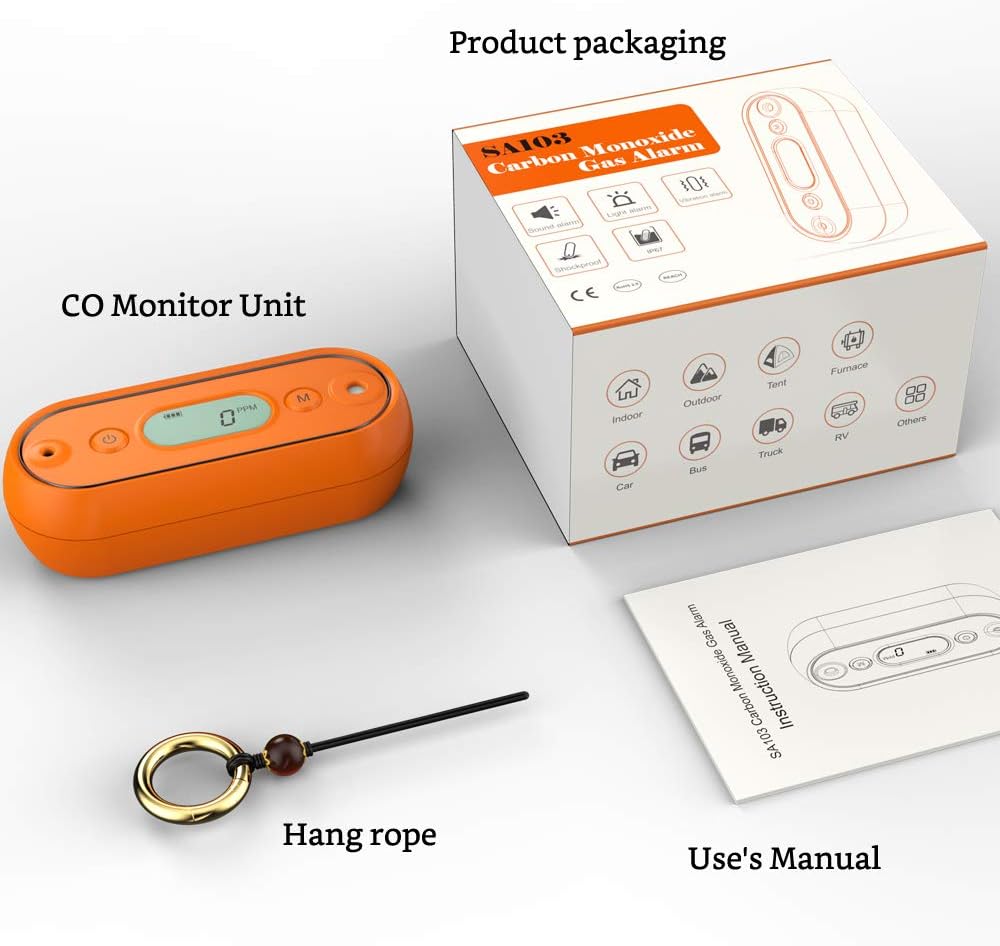 Portable Carbon Monoxide Gas CO Detector T23524
