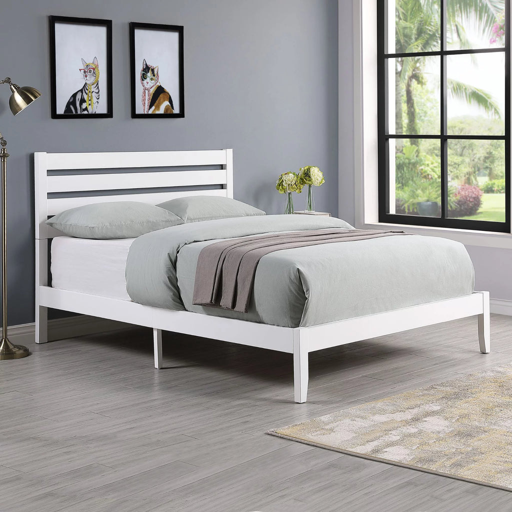 White Queen Acacia Wood Headboard W50145