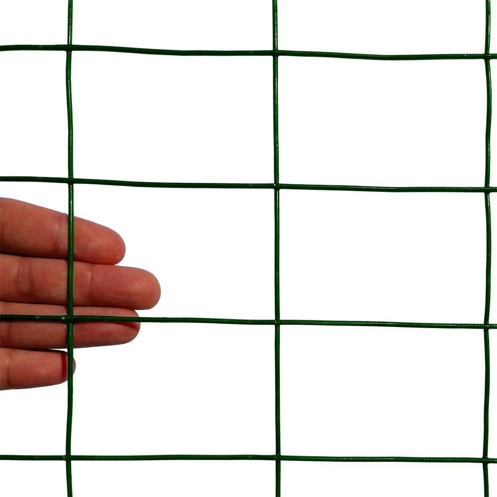 Green PVC Welded Wire Mesh Garden Fence 48" x50' 2"x3" 16GA H357