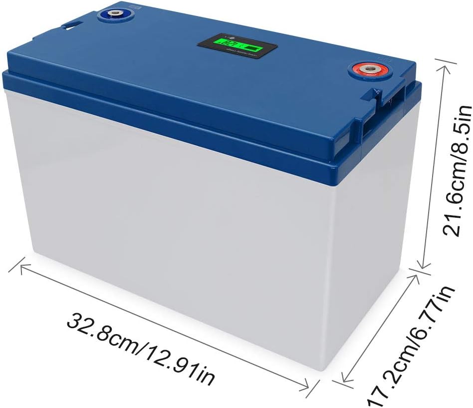Rechargeable 12V 100Ah Lithium Iron Phosphate Deep Cycle Battery Pack X977986