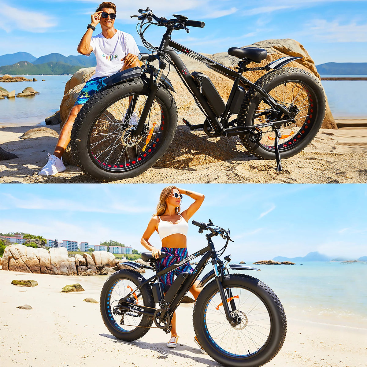 26" 4.0 Fat Tire 500W Electric Bike with 48V 10.4Ah Battery B8953