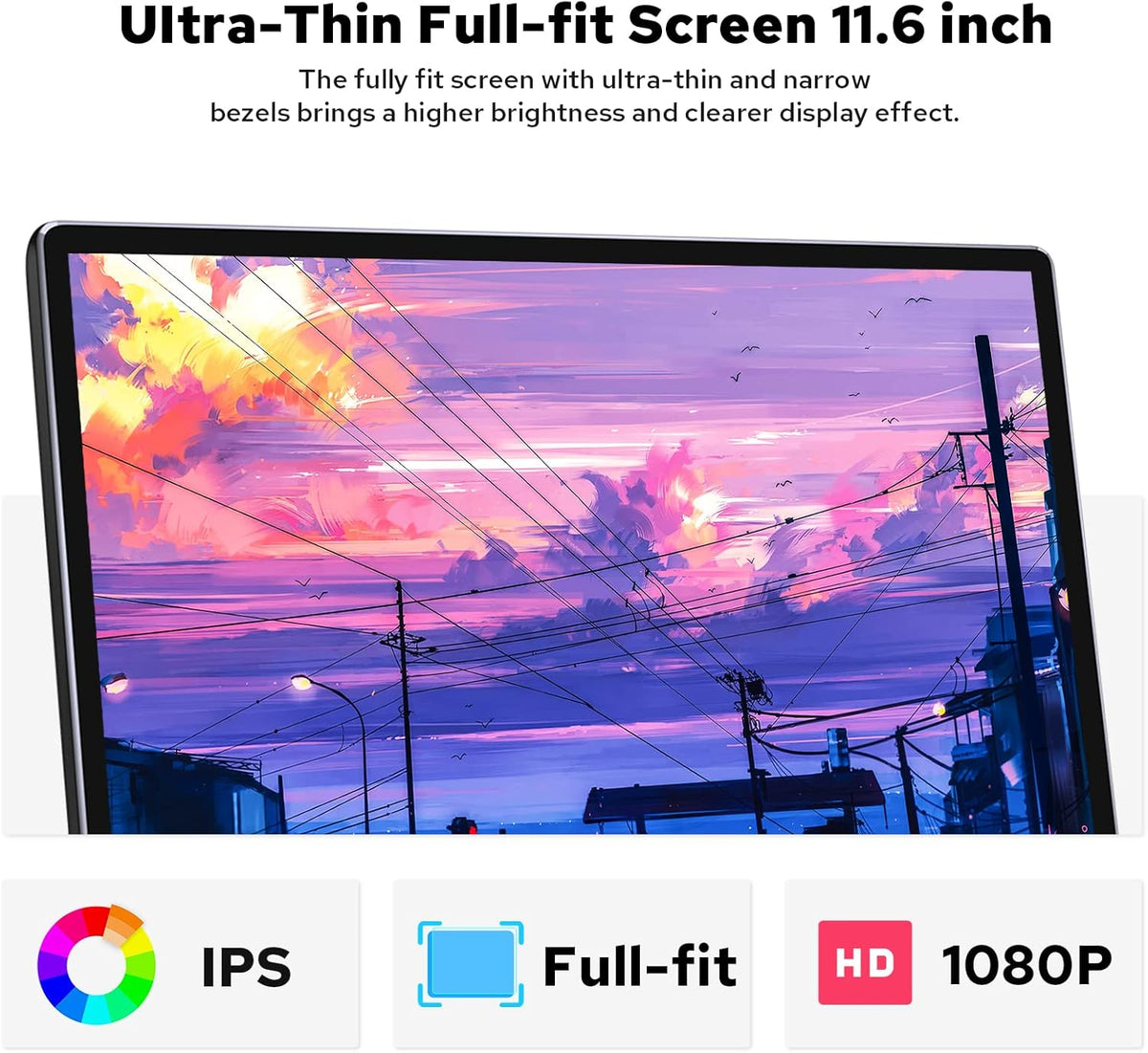 11.6 Inch Double Din Car Stereo with 1920x1080 Screen I492