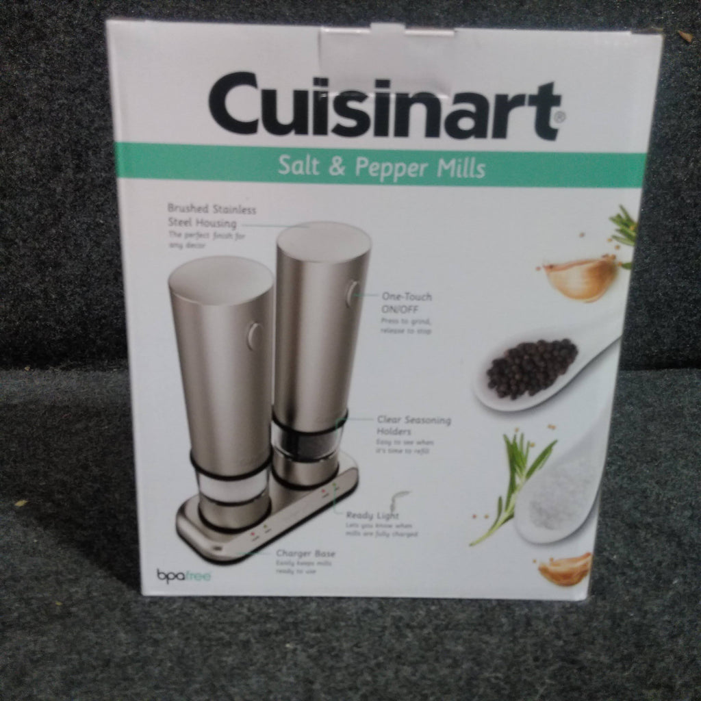 Brushed Stainless Steel Electric Salt & Pepper Mill Set N5571