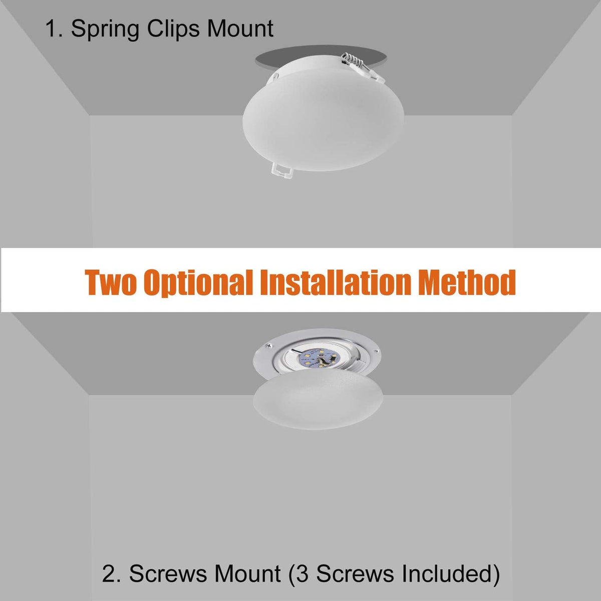 4.5Inch LED RV Puck Light Full Aluminum Recessed Ceiling Lights Pack of 6 A85047
