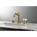 Brushed Brass Widespread Bathroom Faucet Y9663