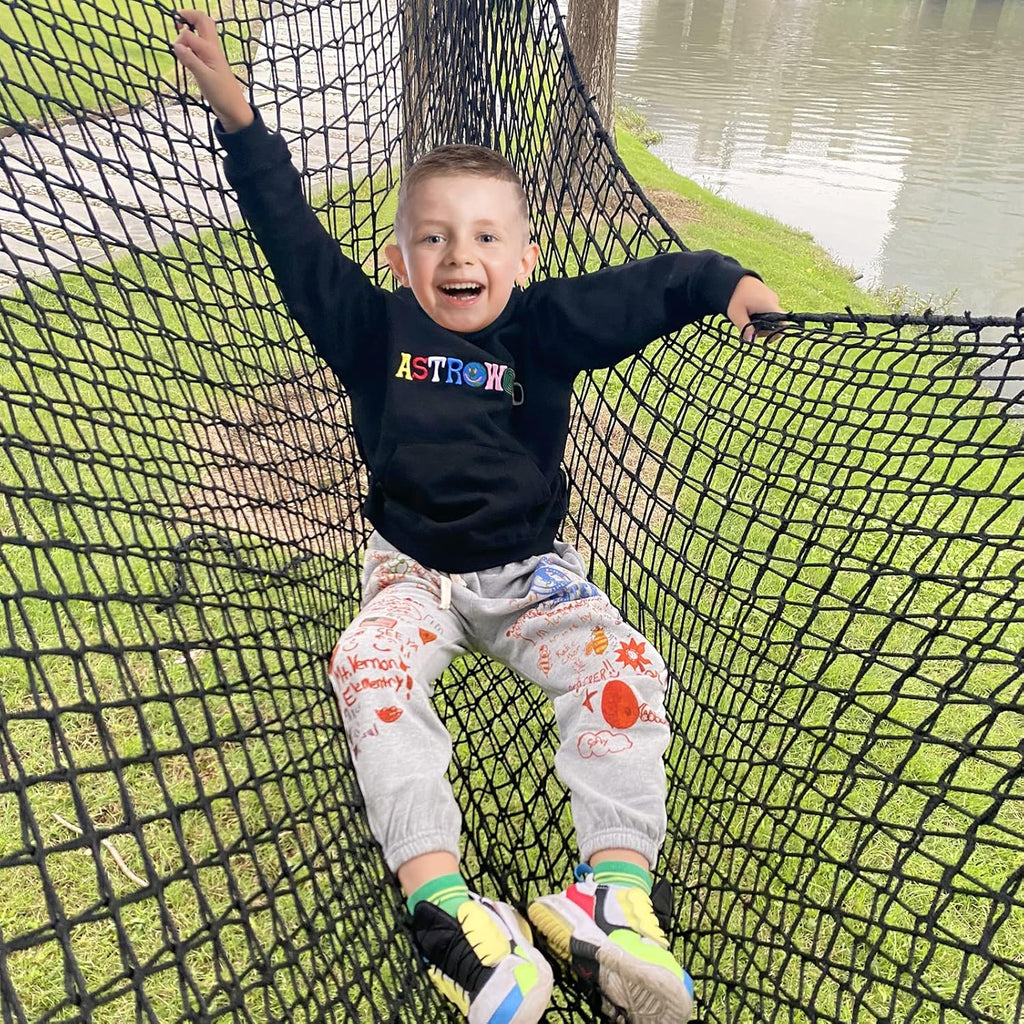 9.8X9.8 FT Kids Playground Net Heavy Duty Climbing Cargo Net D338483