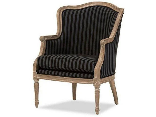 Blue Stripe Oak Accent Chair R108838