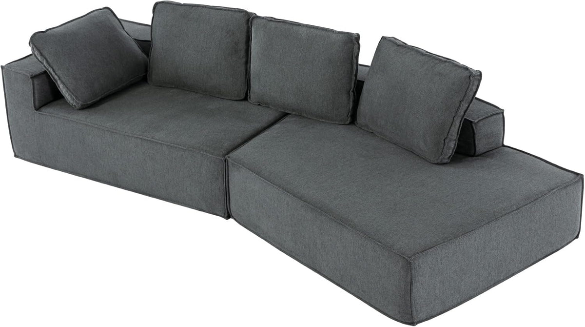 Grey Chaise Lounge Sofa Sleeper Sofa L97190