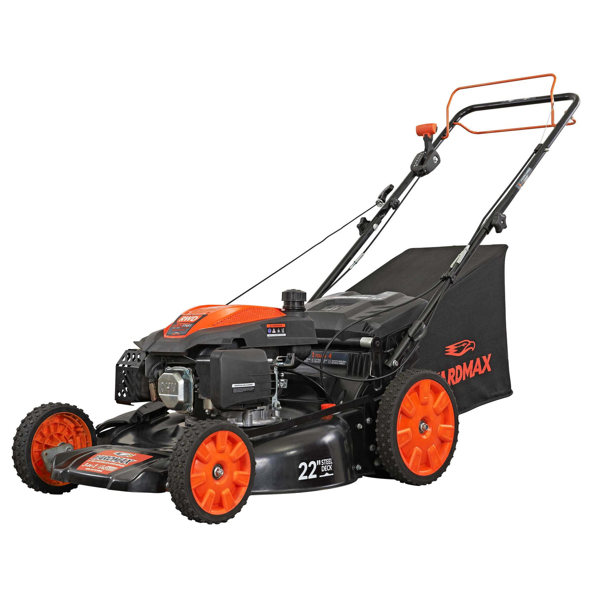 22 in. 201cc 6 Speed RWD 3-in-1 Gas Self Propelled Lawn Mower Y21451