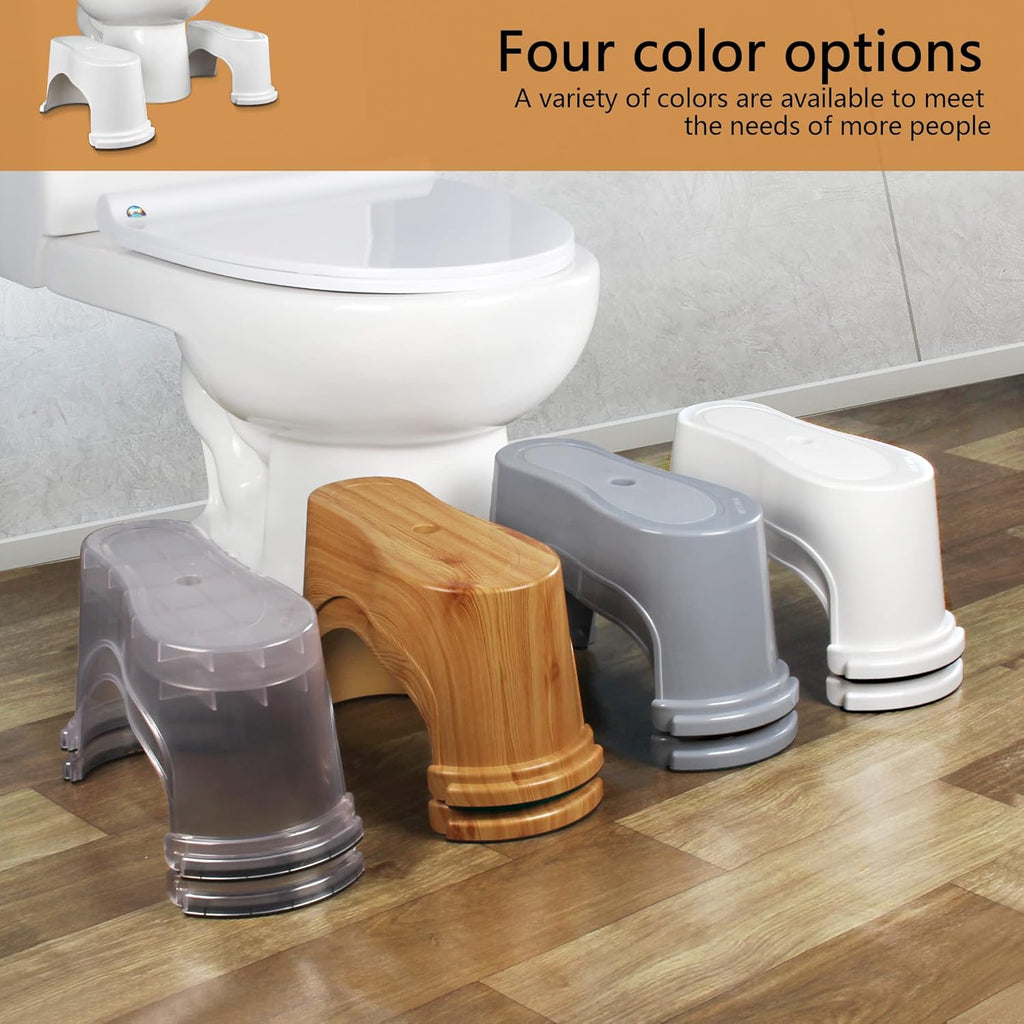 White 2 Pairs Plastic Toilet Stool E88270