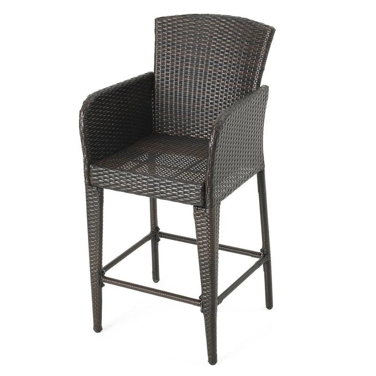 Multi Brown Wicker Barstool Set of 2 S477894