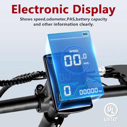 Folding Electric Bike with 576WH Removable Battery, 500W Motor, 20MPH G806231