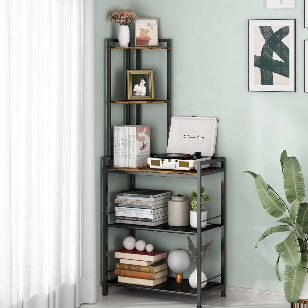 Black 5 Tier Corner Shelf F684623