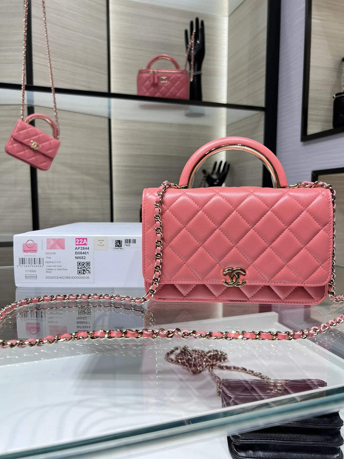 Pink Chain Wallet Bag J3331