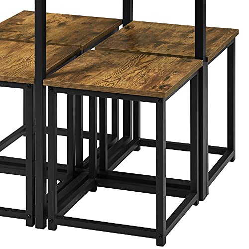 Industrial Dining Table Set for 4 with 4 Stools Z904