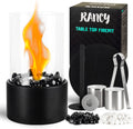 Black and White Stone Design Tabletop Fire Pit U585