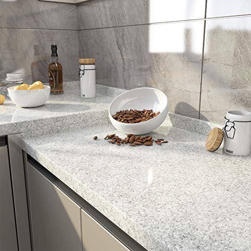 15.8"x276" Glossy Granite Contact Paper F2372