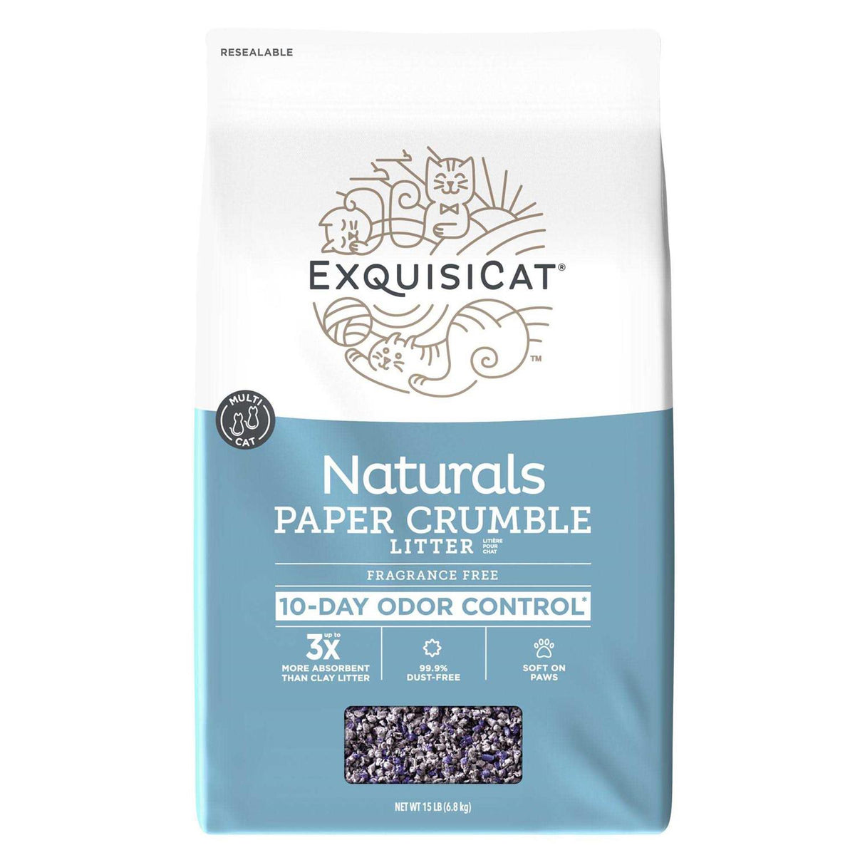 ExquisiCat Naturals Paper Multi-Cat Litter M73691