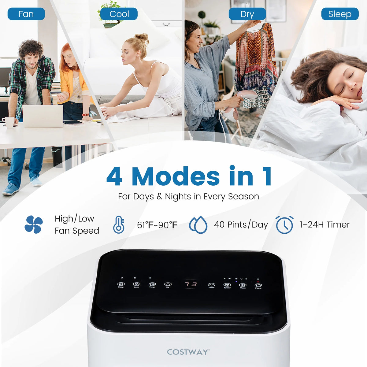 5000 BTU Portable Air Conditioner 4-in-1 M98626