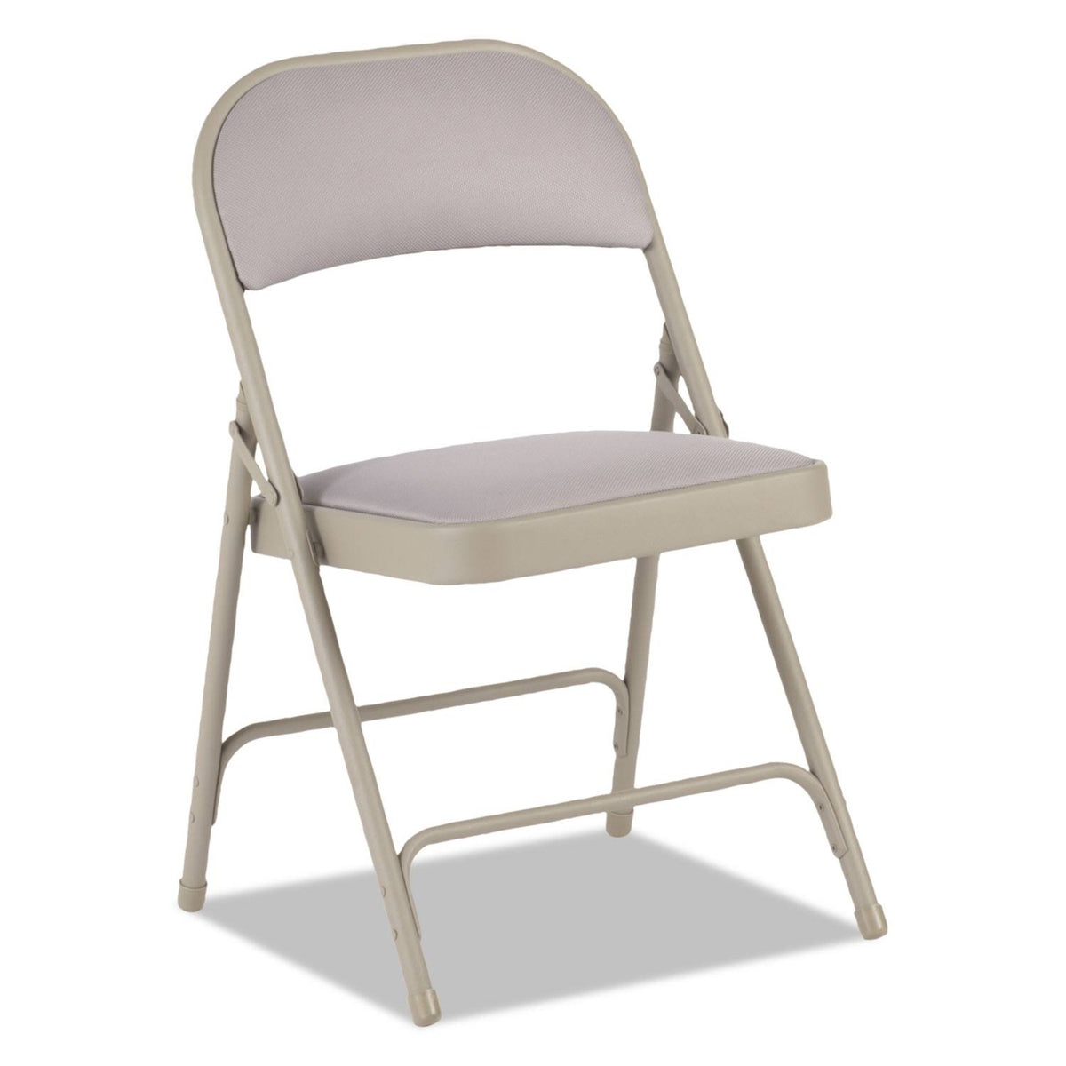 Steel Folding Chair with Fabric Back/Seat, Tan, 4/Carton R65580